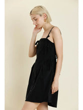 Load image into Gallery viewer, Black Bow Trim Mini Dress