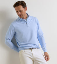 Load image into Gallery viewer, Cottage Blue Perth Sugar Stripe Performance Quarter-Zip