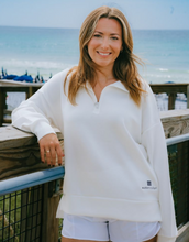 Load image into Gallery viewer, Ladies White Cora 1/4 Zip