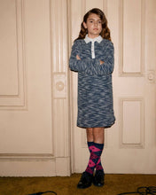 Load image into Gallery viewer, Navy Tweed Polo Dress
